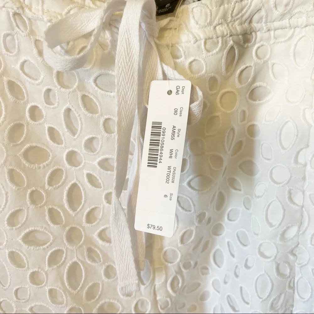 J Crew Eyelet White High Rise Shorts